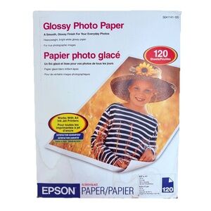 Epson Glossy Photo Paper - 120 Sheets, White Open Box